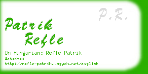 patrik refle business card